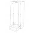 Wardrobe double door with 1 drawer and Lots of Hanging Space